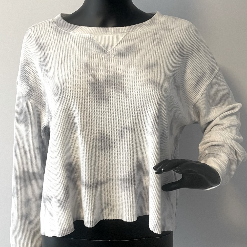 ❤️Hollister textured crop crew neck sweater